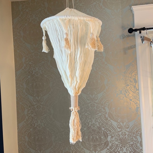 Other - Boho Cotton White Minimalist Wall Decor Lantern